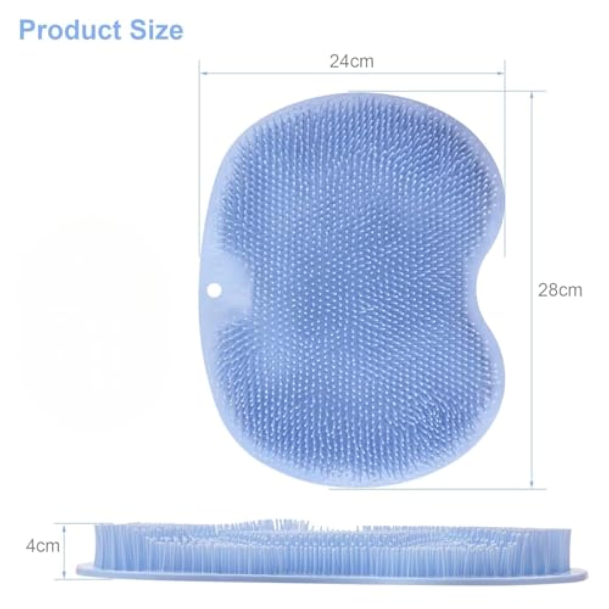 Shower Foot & Back Scrubber Mat with Suction Cups